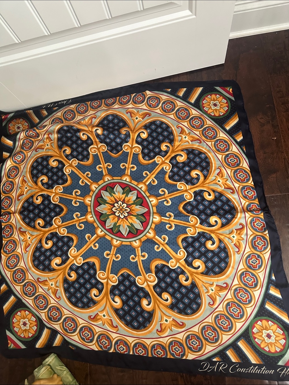 Vintage  DAR Constitution Hall Silk Scarf